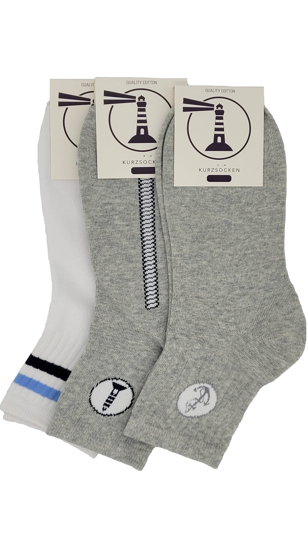 Herren Kurzschaftsocken Tennisstyle Maritim 3 Paar (16232)