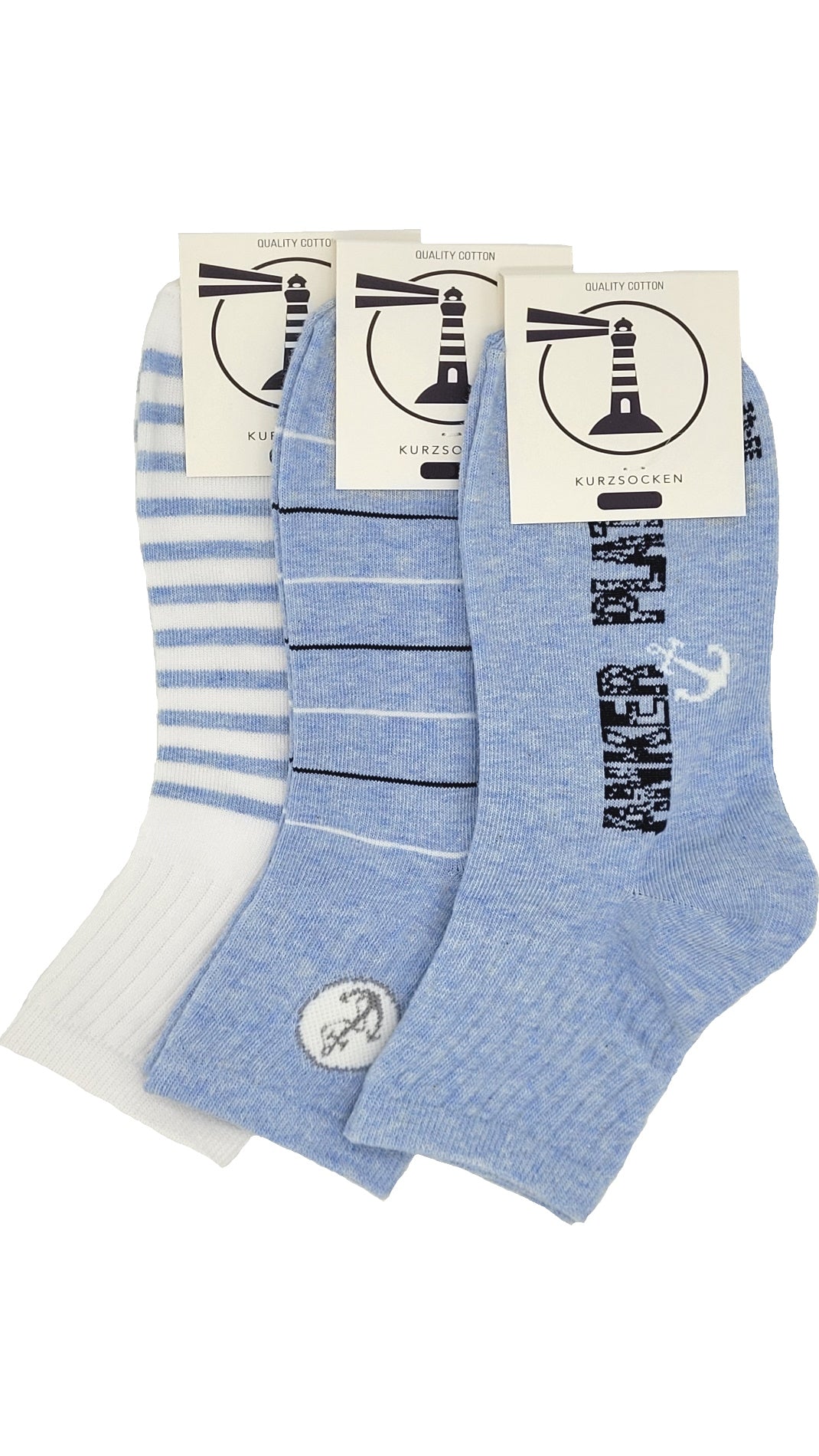 Herren Kurzschaftsocken Tennisstyle Maritim 3 Paar (16232)
