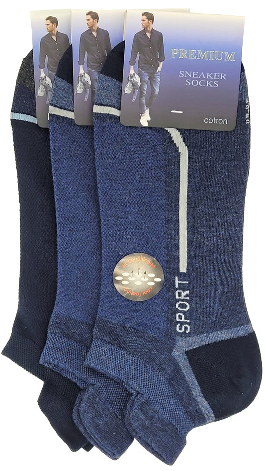 Herren Füßling Sneaker Hackenlasche 3 Paar Gr. 39-42 (16412)