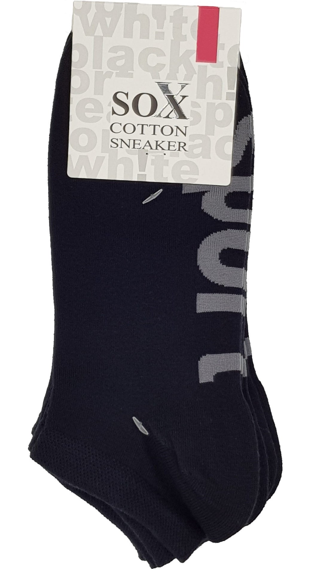 XXL Übergröße 47-50 Sneaker Sport ,,Black'' 3 Paar (16447)