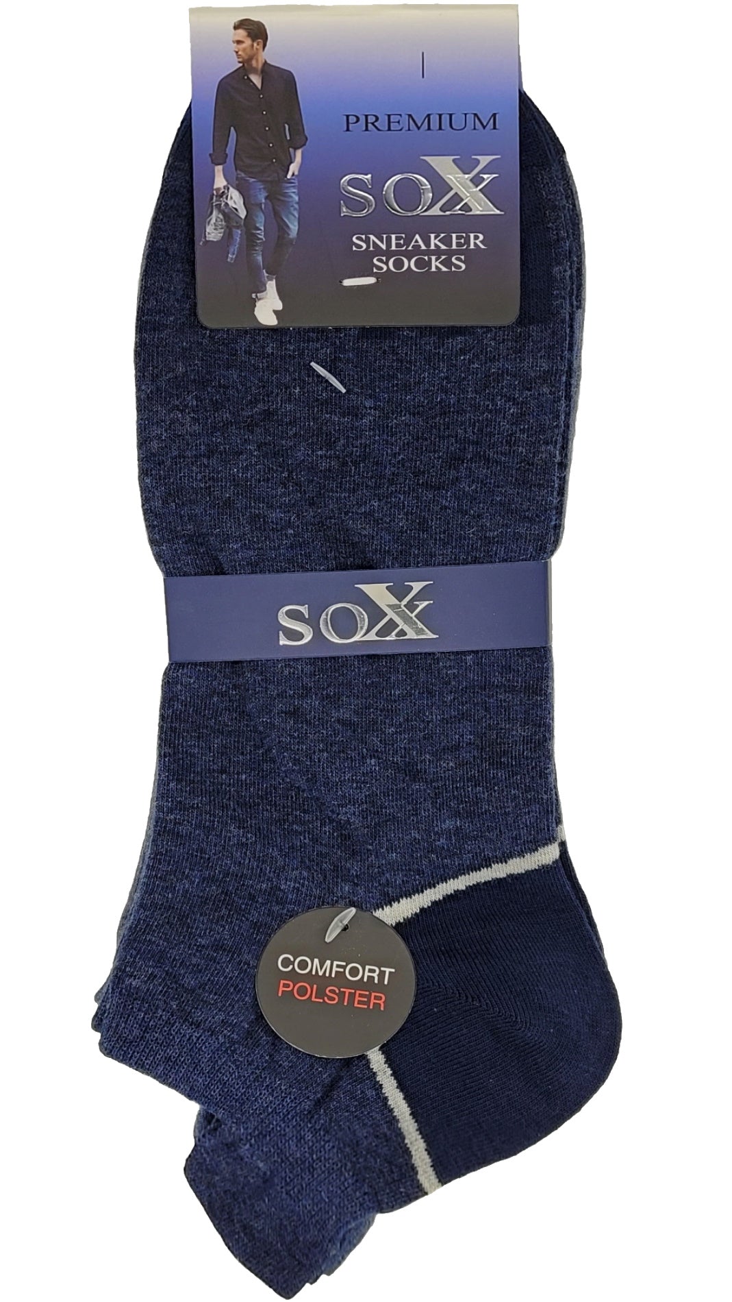 XXL Übergröße 47-50 Füßling Sneaker Hackenlasche 3 Paar (16457)