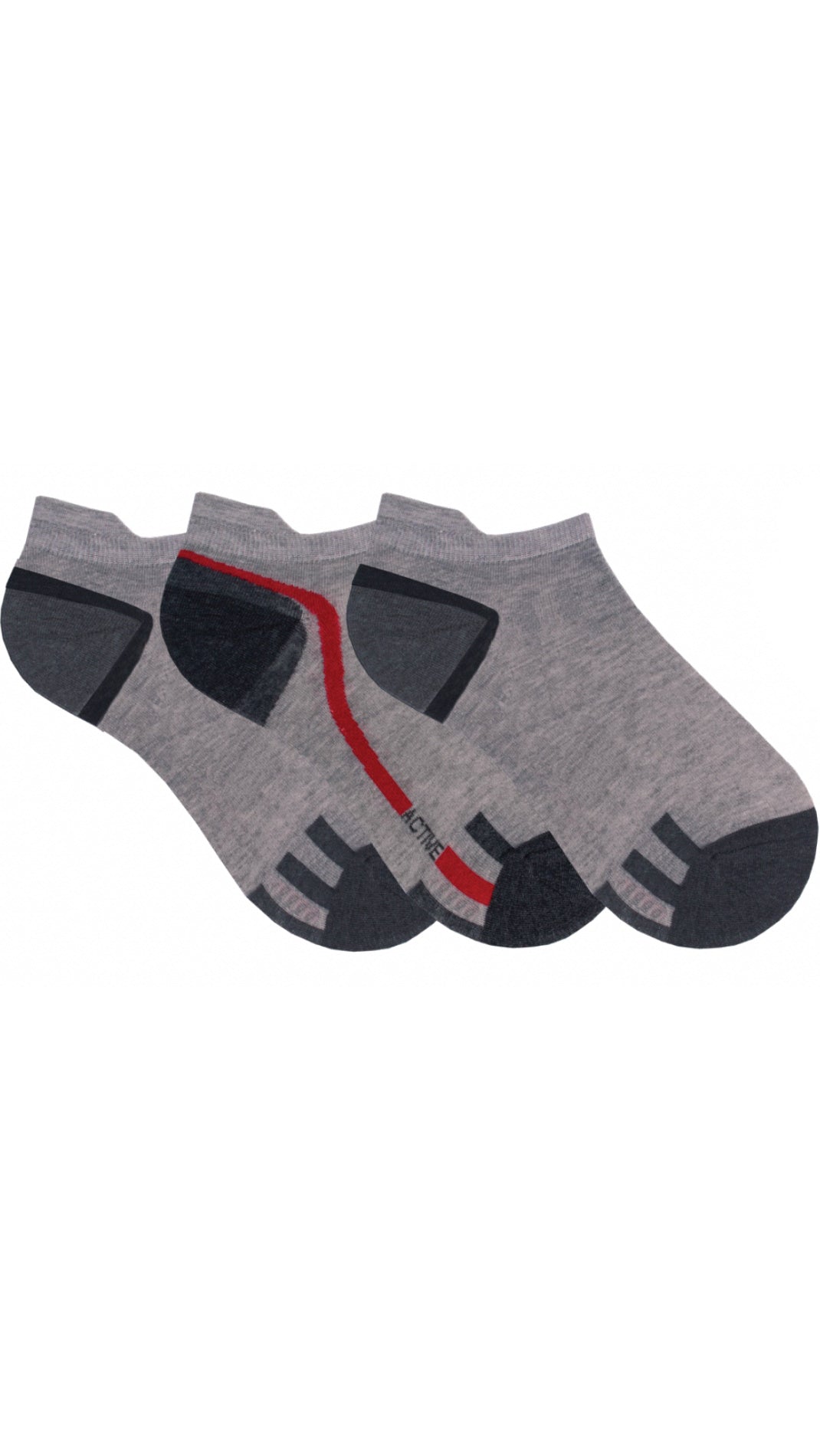 Herren Füßling Sneaker Hackenlasche 3 Paar (16458)