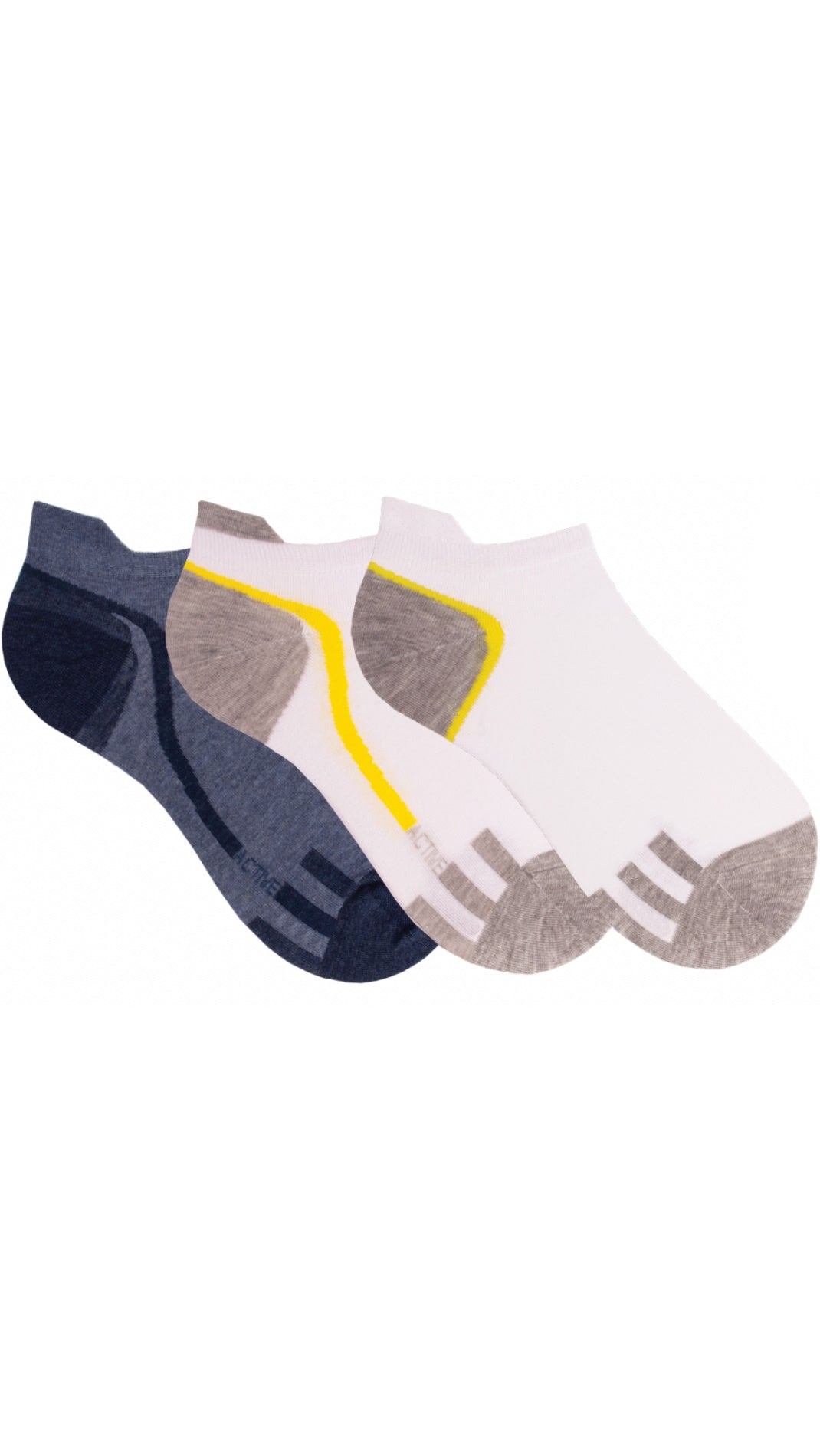 Herren Füßling Sneaker Hackenlasche 3 Paar (16458)