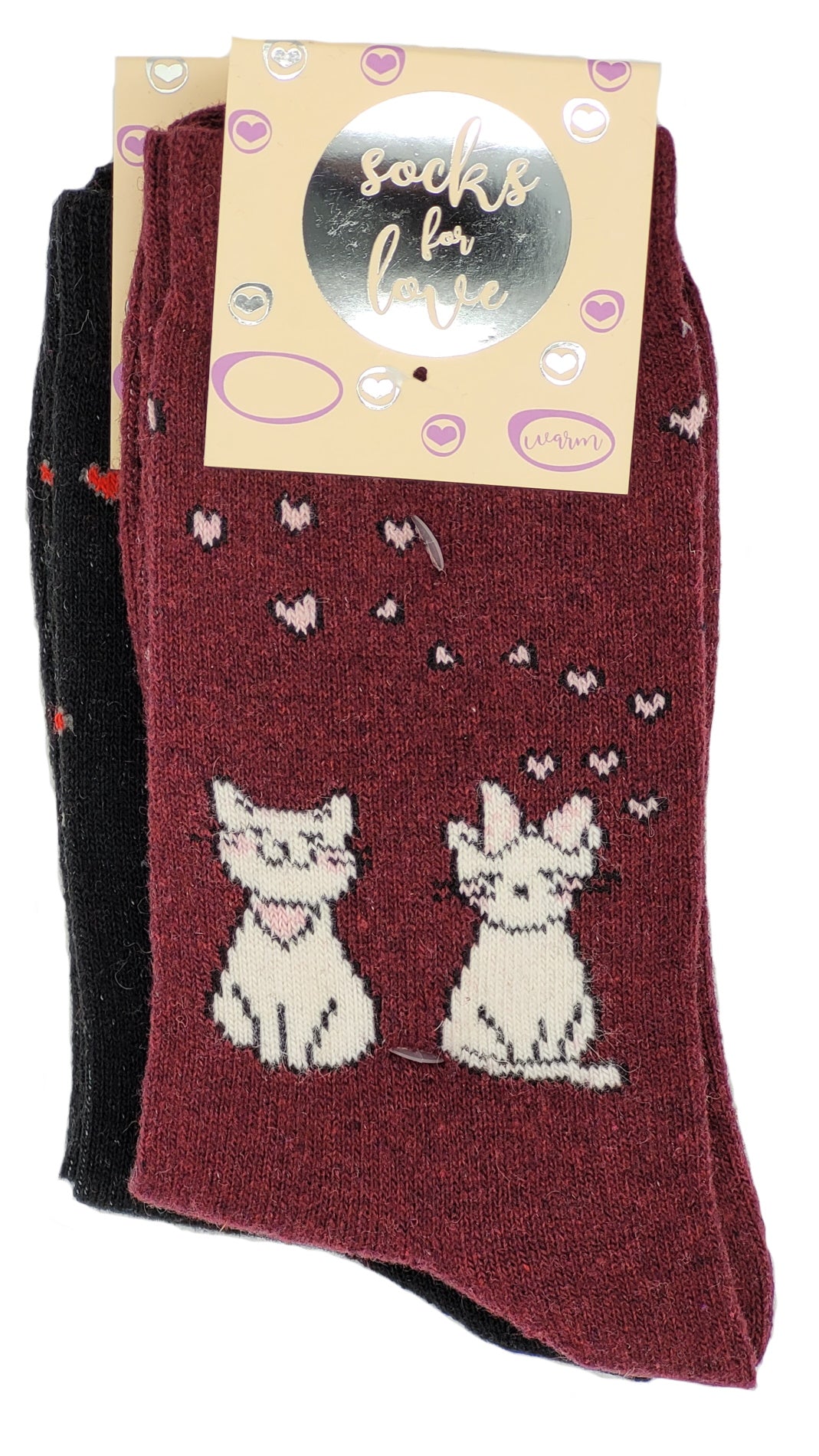 Damen Wollsocken Cats 2 Paar Gr. 35-38 (37718)