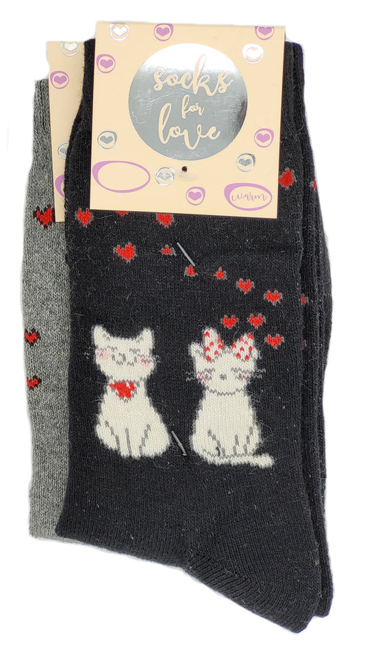 Damen Wollsocken Cats 2 Paar Gr. 35-38 (37718)