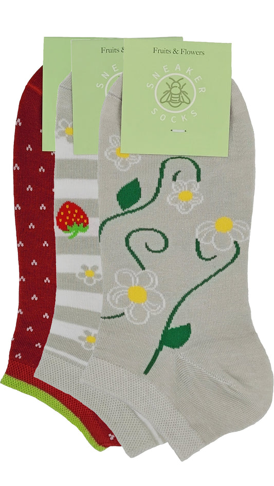 Damen Sneakersocke ,,ALOHA'' 3 Paar (36340)