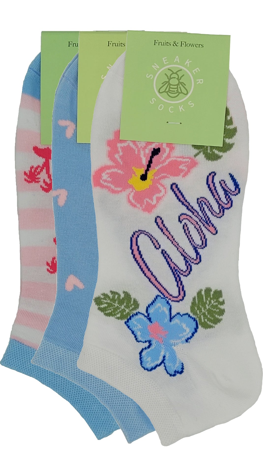 Damen Sneakersocke ,,ALOHA'' 3 Paar (36340)