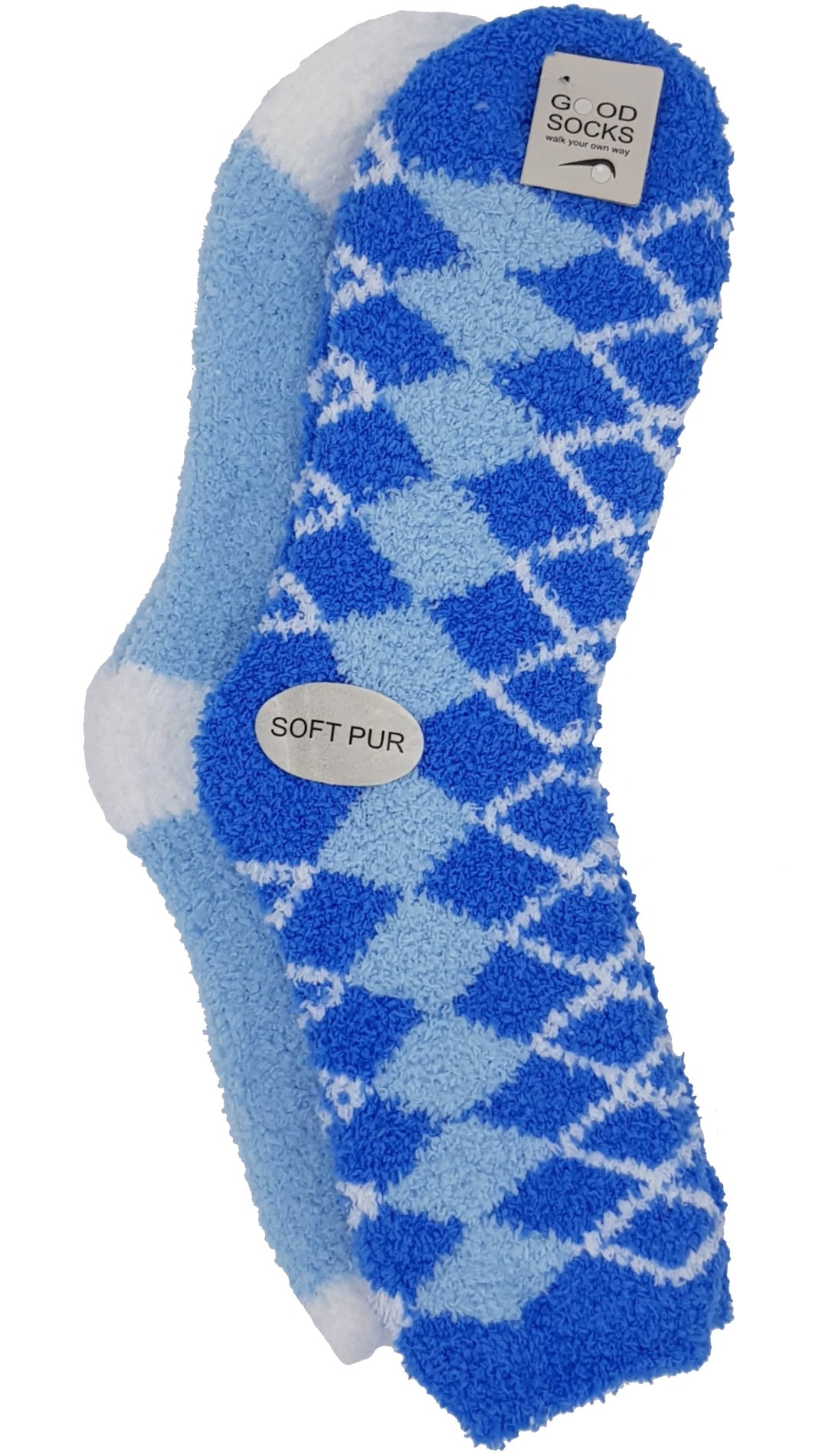 gezellige sokken maat 35-42 check effen 2 paar