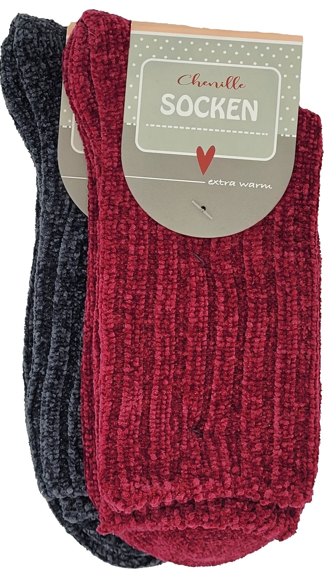 Damen Chenille Socken uni 2 Paar (37716,37717)