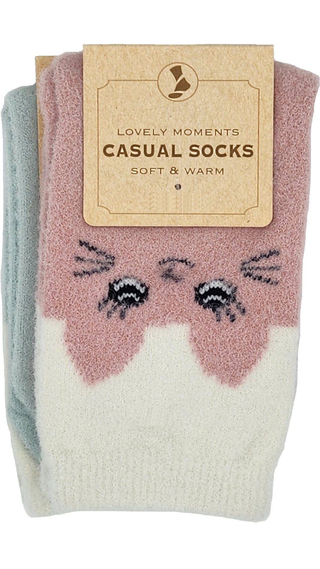 Damen Kuschel-Socken Tiergesichter 2 Paar (37732)