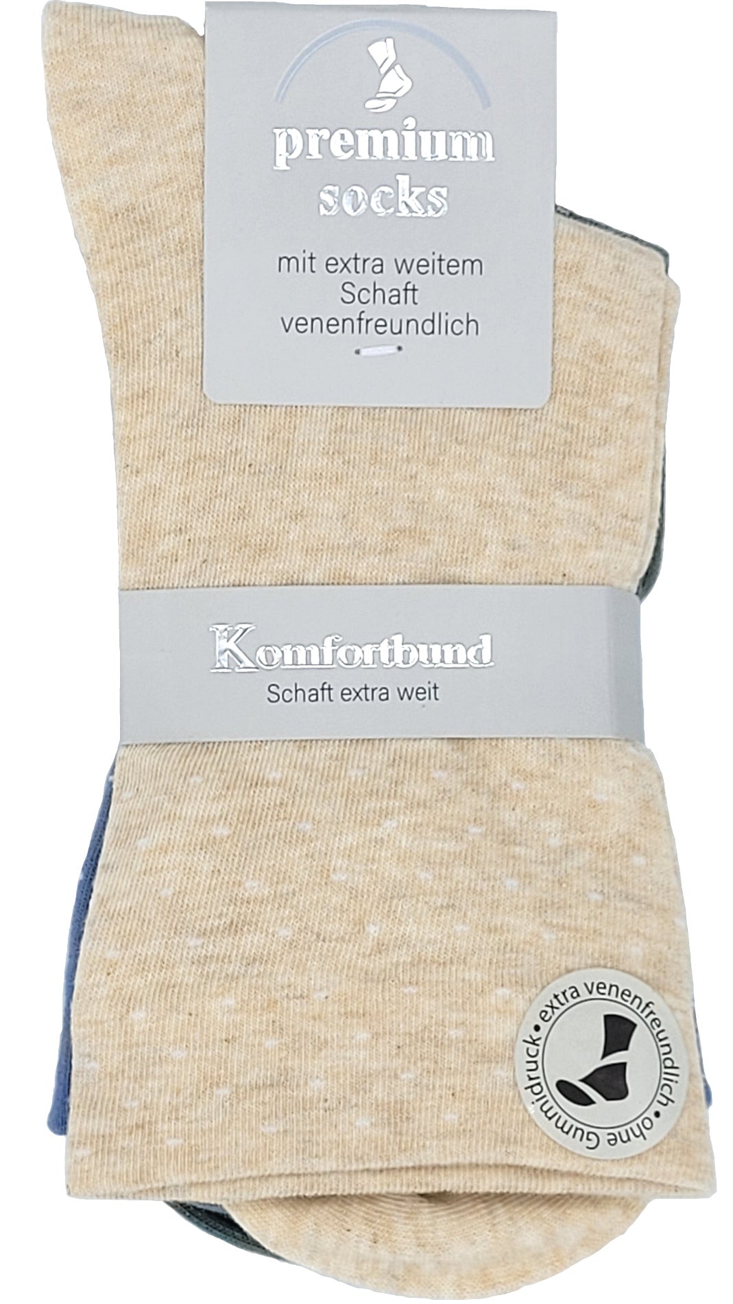 Chaussettes de santé pour femmes avec manchette extra large entonnoir 3 paires (39540)