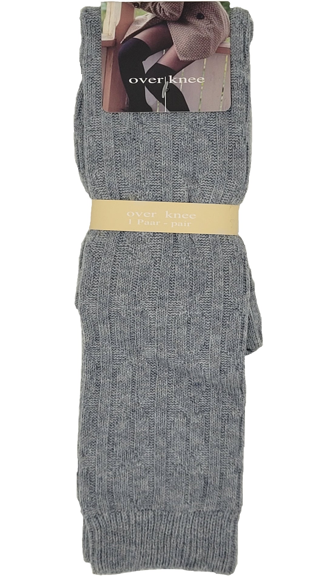 Chaussettes hautes à motif torsadé 1 paire (44009)