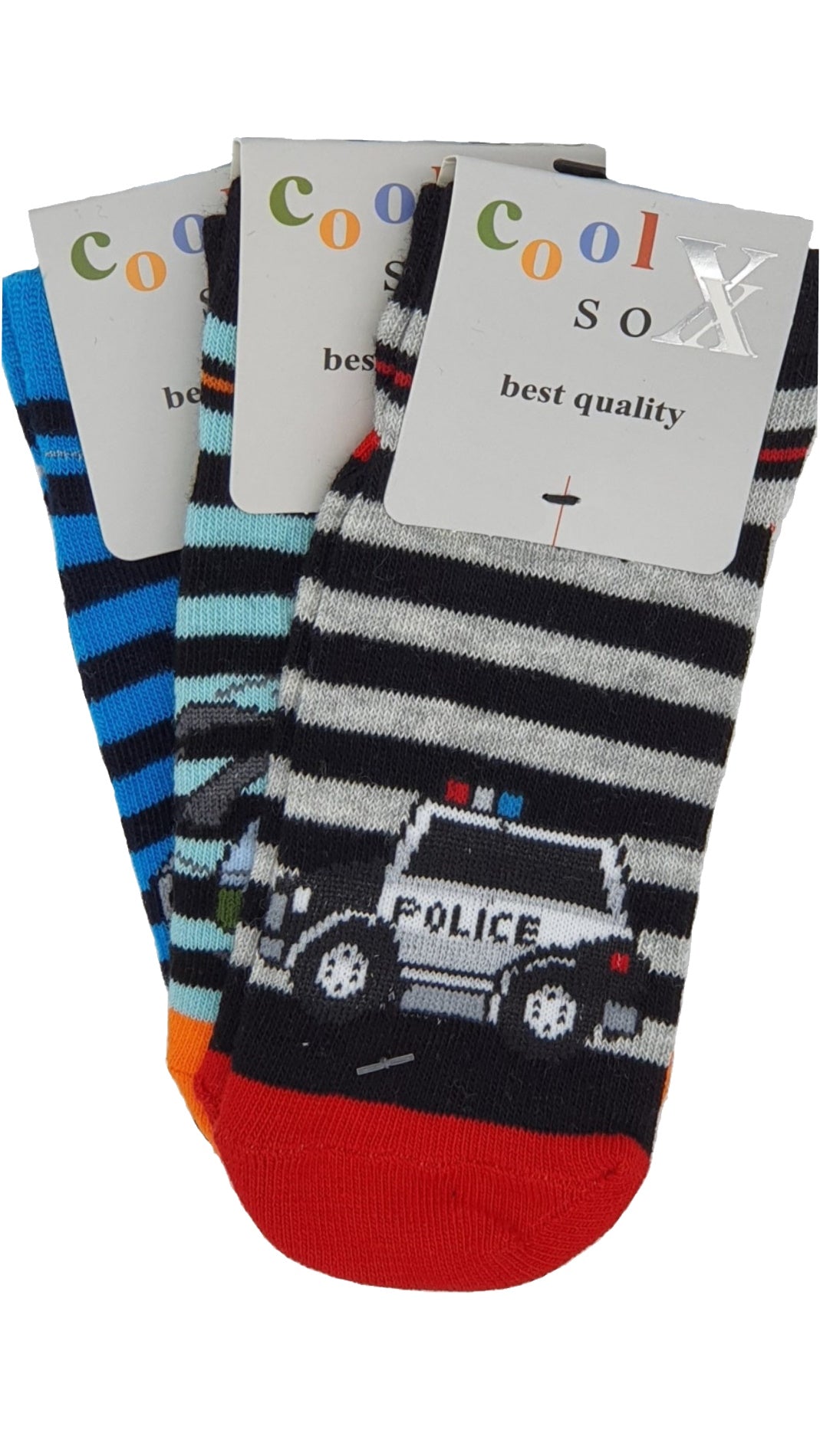 Kinder Sneaker Gr. 23-38 Police Truck Heli 3 Paar (56256)