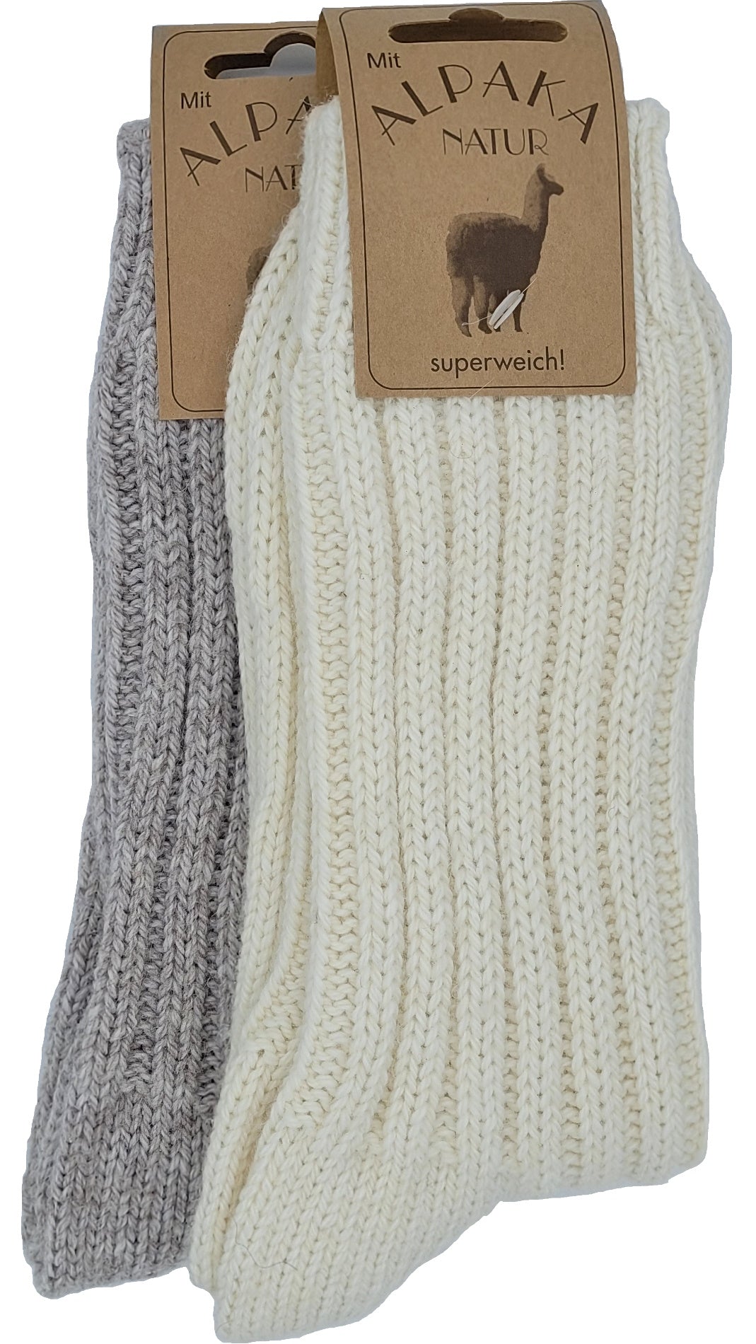 XXL Übergrößen 47-50 Alpaka Wollsocken 2 Paar (6520)