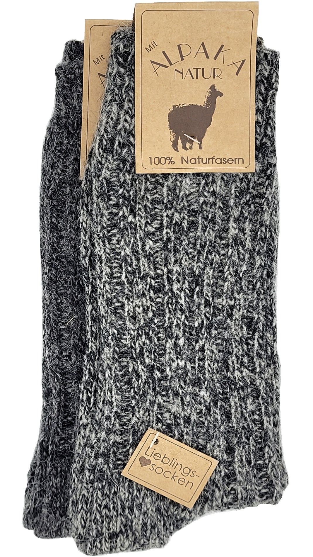 Übergrößen Alpaka Socken 35% Alpaka 100% Natur 2 Paar Gr. 47-50 (6543)