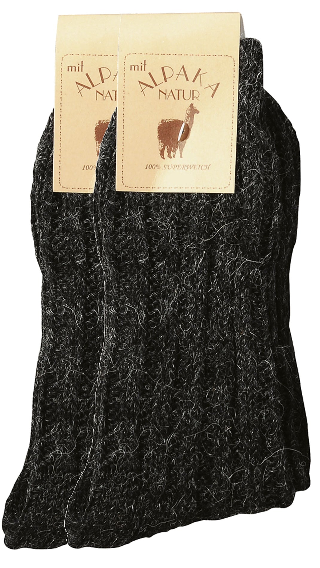 XXL Übergrößen 47-50 Alpaka Wollsocken 2 Paar (6520)