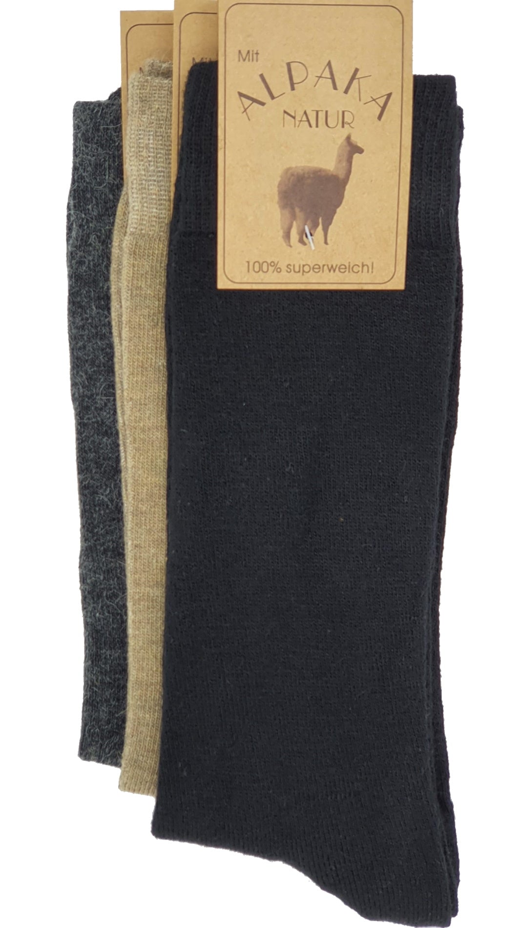 XXL Übergrößen 47-50 Alpaka Wollsocken 3 Paar oder 2 Paar (6506)