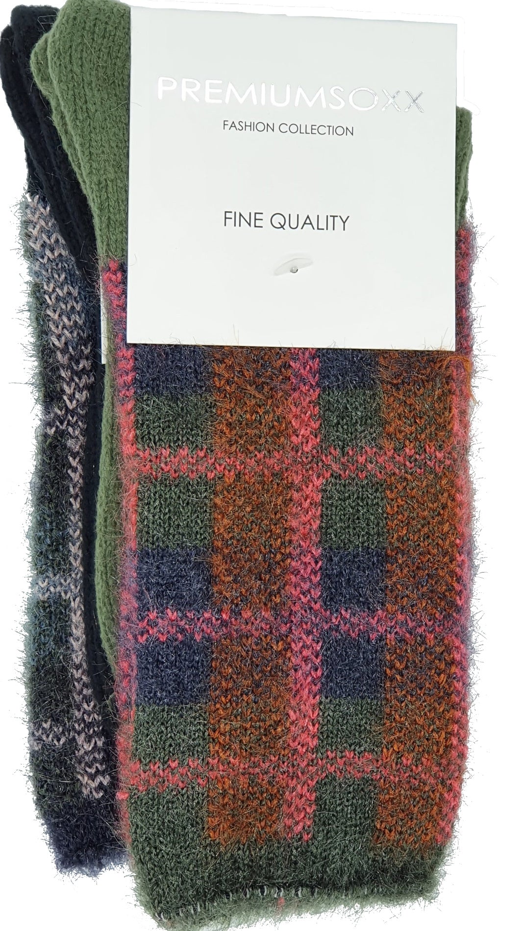 Damen Winter Socken samtweich Karo 2 Paar Gr. 35-38 (37762)