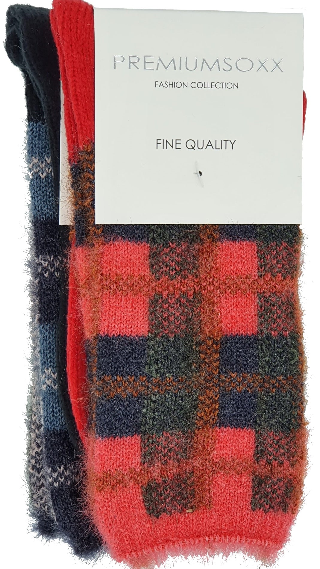 Damen Winter Socken samtweich Karo 2 Paar Gr. 35-38 (37762)