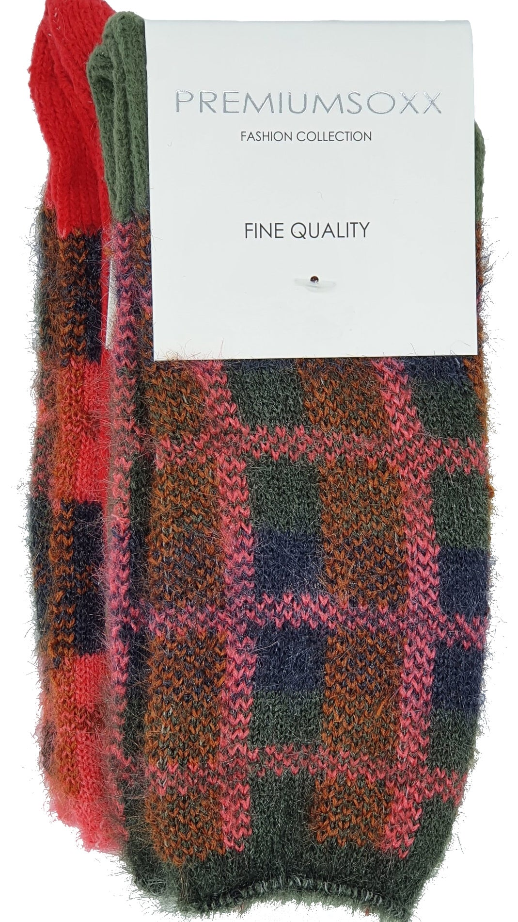 Damen Winter Socken samtweich Karo 2 Paar Gr. 35-38 (37762)