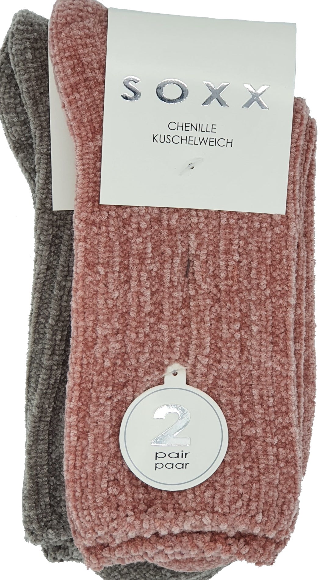 Damen Chenille Socken uni 2 Paar (37716,37717)