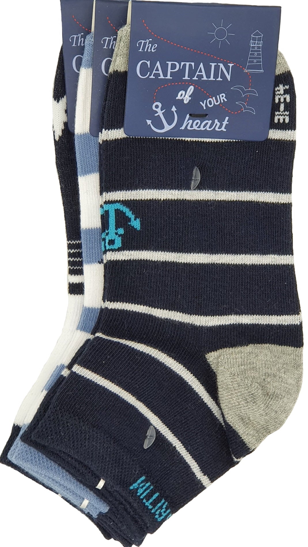 Kinder Kurzsocke Gr. 23-38 Maritim 3 Paar (55166)