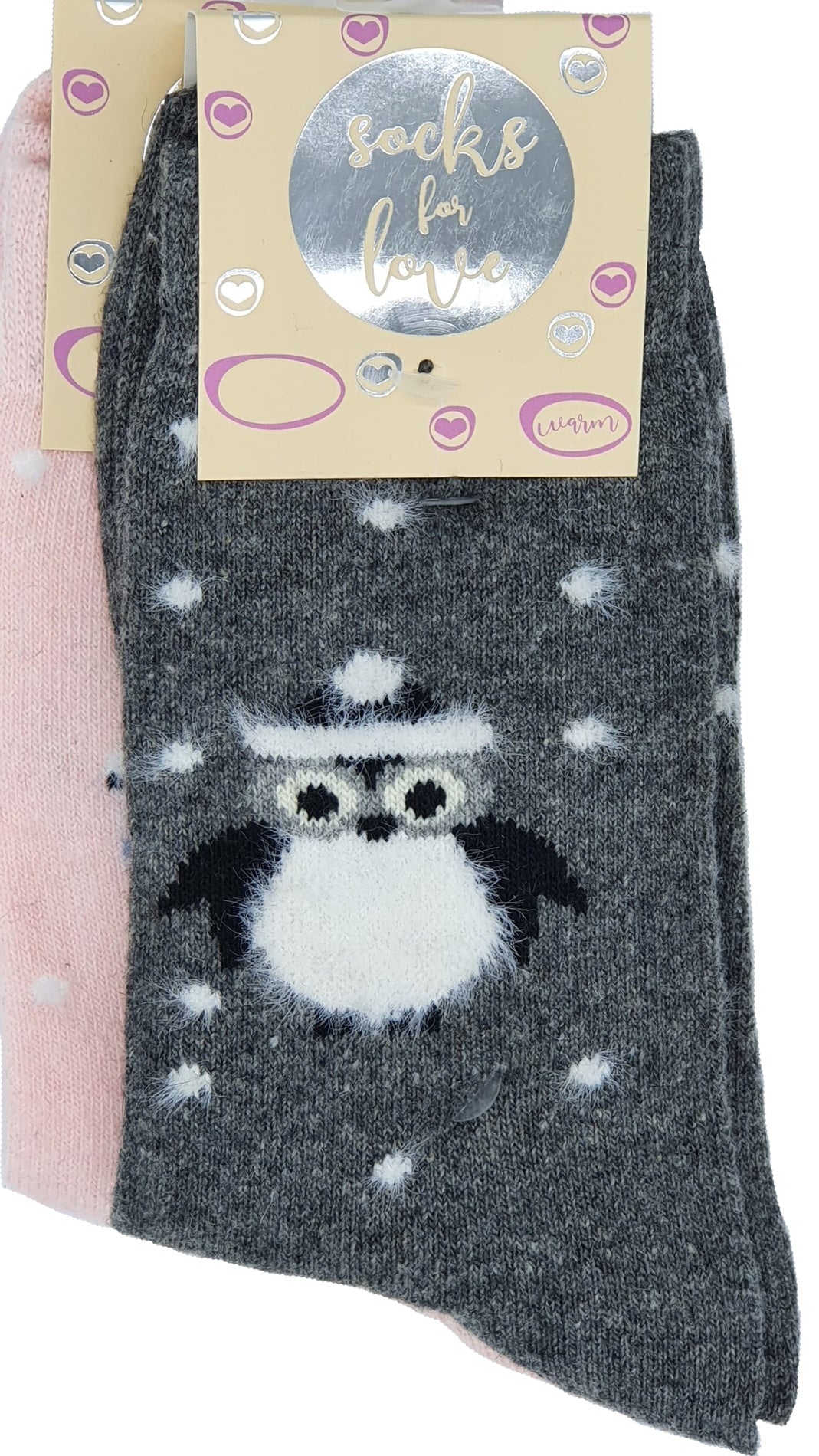 Damen Wollsocken Eule/Eichhörnchen 2 Paar (37723)