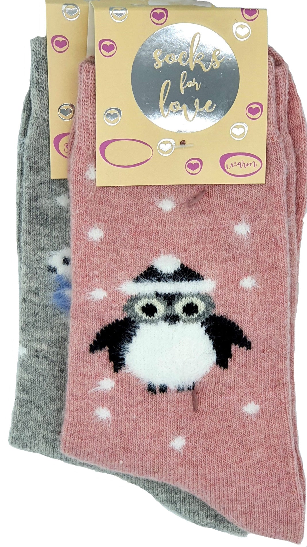Damen Wollsocken Eule/Eichhörnchen 2 Paar (37723)