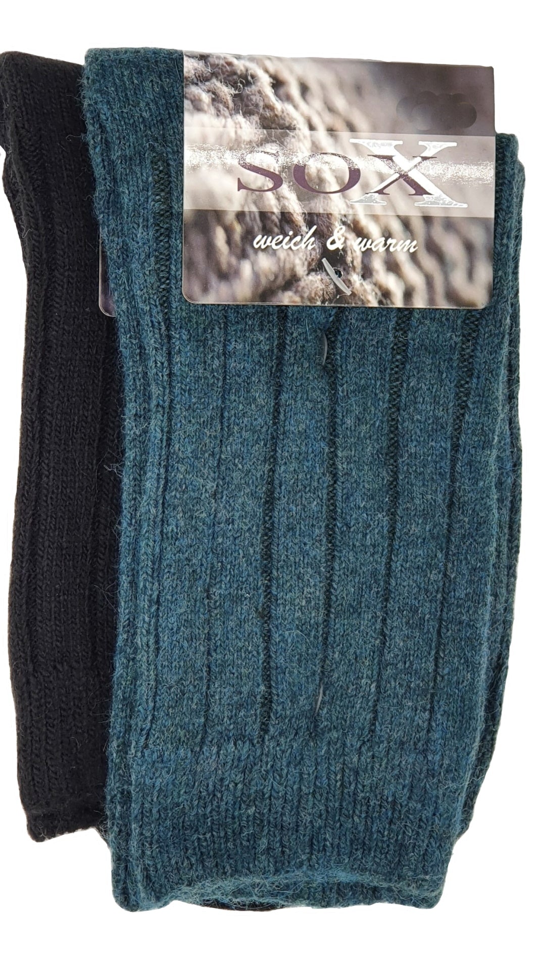 Damen Woll Socken Rippe uni 2 Paar (37700)