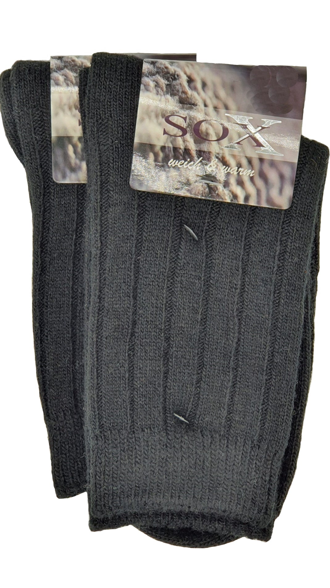 Damen Woll Socken Rippe uni 2 Paar (37700)