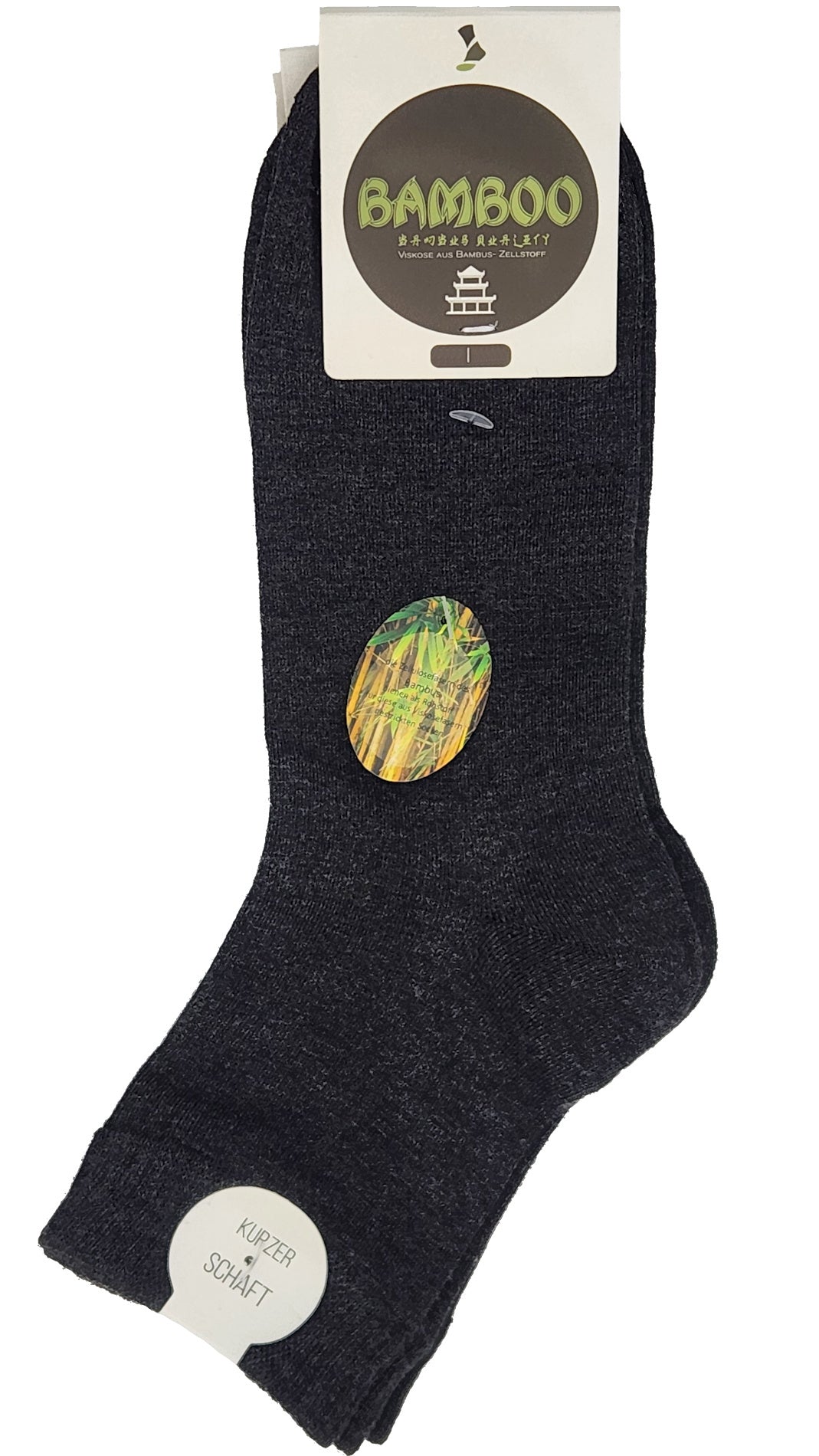 Chaussettes courtes pour femmes BAMBUS noires 3 paires (36942)