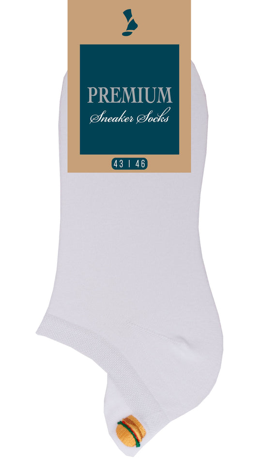 Herren Sneaker Socken Hackenlasche Stickerei 3 Paar (16620)