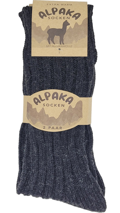 Chaussettes en alpaga surdimensionnées 10 % alpaga 2 paires Taille 47-50 (20900)