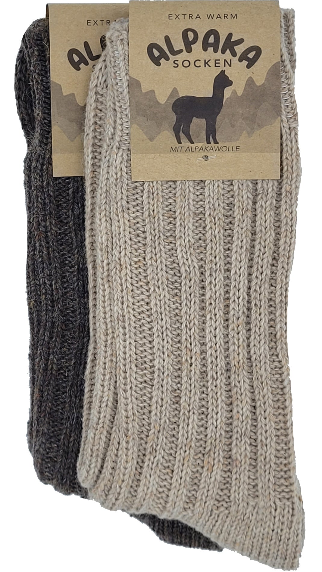 Chaussettes en alpaga surdimensionnées 10 % alpaga 2 paires Taille 47-50 (20900)