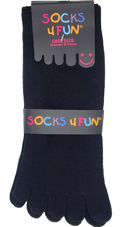 Chaussettes à 5 orteils pour femmes, rayures colorées, taille unique, 1 paire (48006)