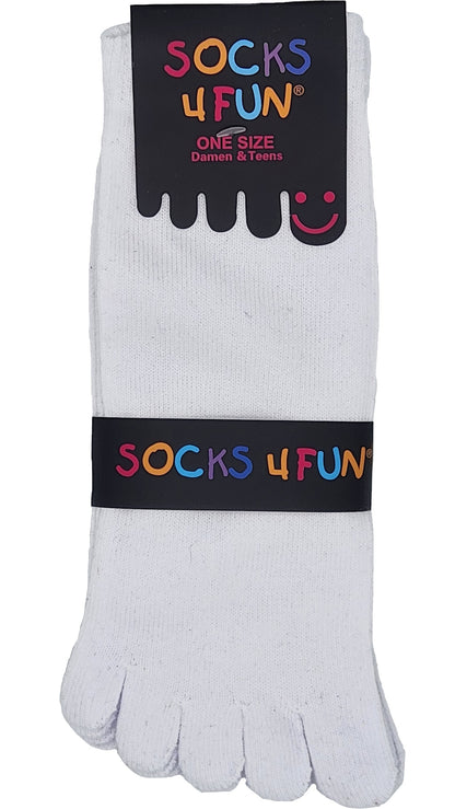Chaussettes à 5 orteils pour femmes, rayures colorées, taille unique, 1 paire (48006)