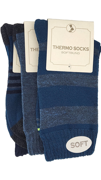 Chaussettes Thermo Soft avec ceinture souple, 2 paires (23402,38413)