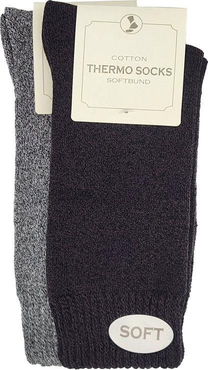Thermozachte sokken zachte tailleband 2 paar (23402,38413)