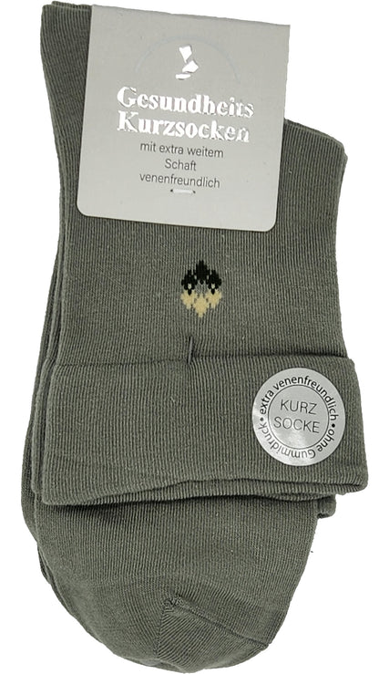 Chaussettes courtes de santé pour hommes entonnoir EXTRA doux pour les veines 3 paires (26600)