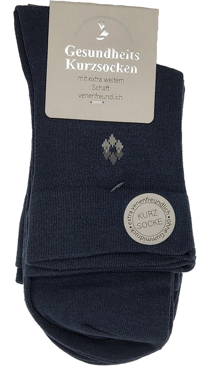 Chaussettes courtes de santé pour hommes entonnoir EXTRA doux pour les veines 3 paires (26600)