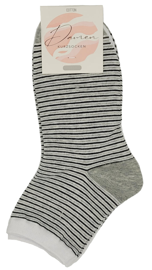 Damen Kurzschaftsocke Ringel 3 Paar (36963)