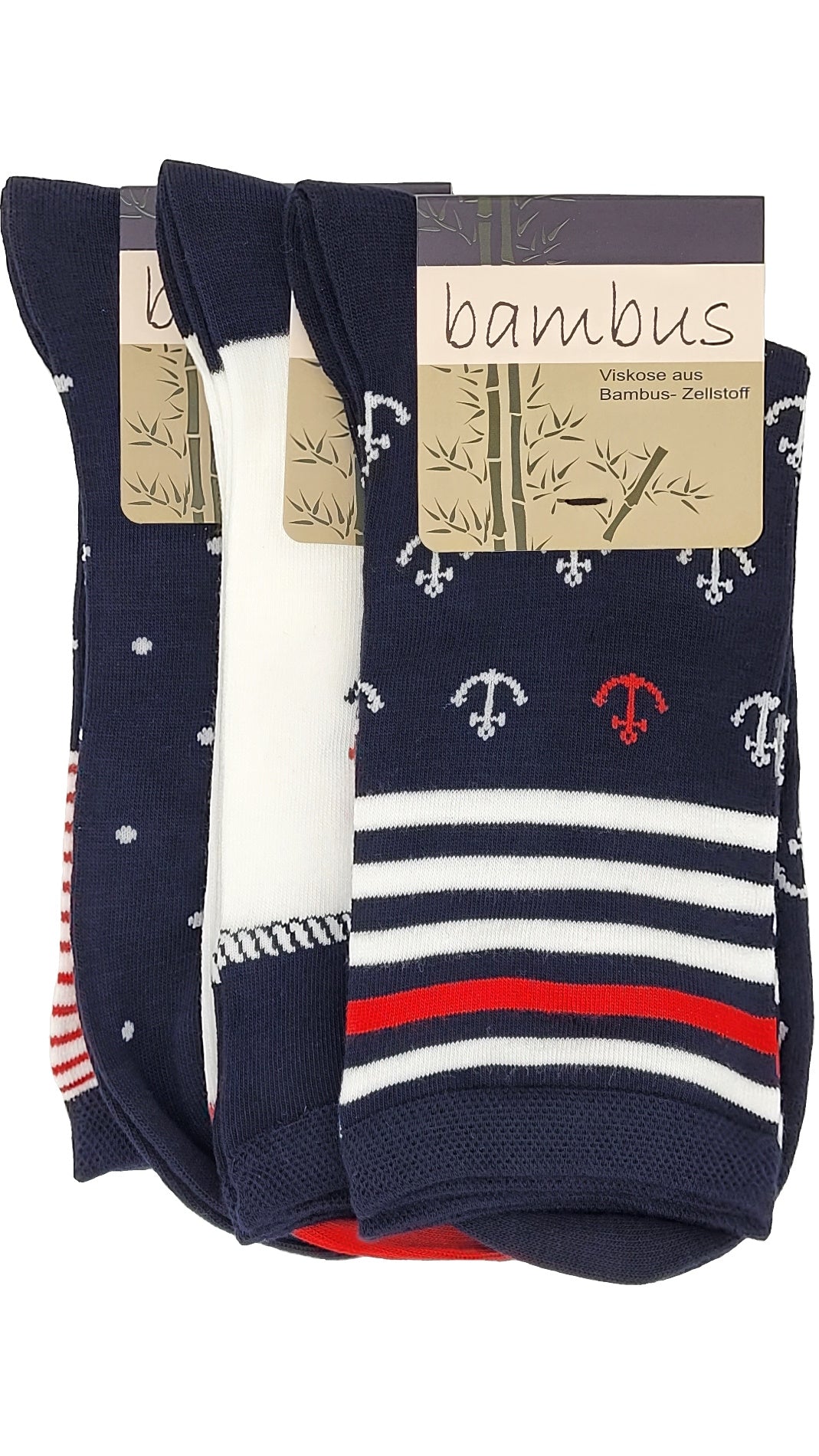 Chaussettes pour femmes en bambou maritime 3 paires (34745)