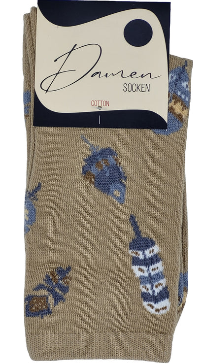 Chaussettes femme "Plumes" 3 paires (34950)