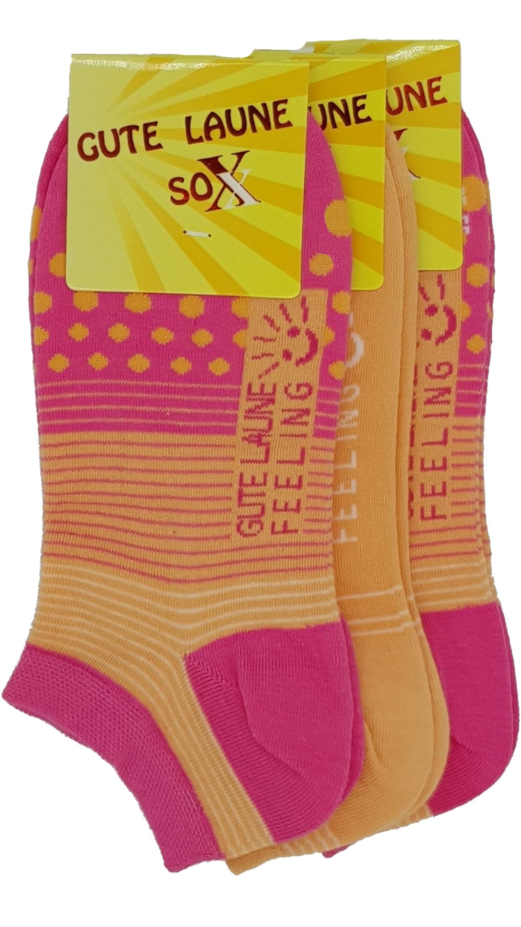 Dames Sneakers "GUTE LAUNE" 3 Paar (36351)