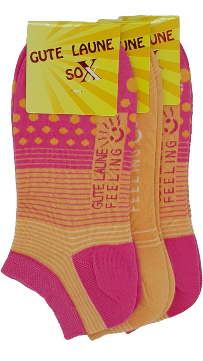 Dames Sneakers "GUTE LAUNE" 3 Paar (36351)