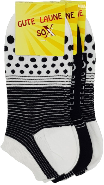 Dames Sneakers "GUTE LAUNE" 3 Paar (36351)