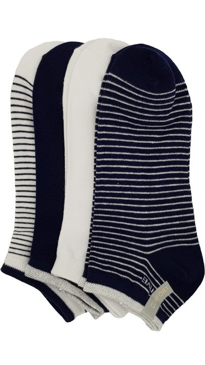Dames Sneaker Stripes uni 4 paar (36798)