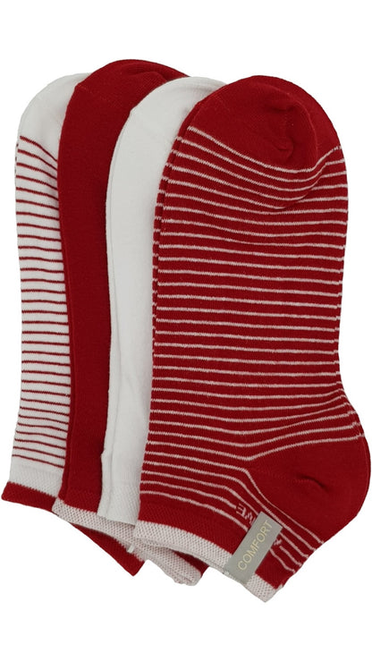 Dames Sneaker Stripes uni 4 paar (36798)