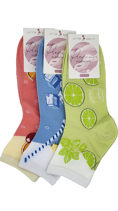 Lot de 3 paires de chaussettes de tennis à tige courte pour femmes (36951)
