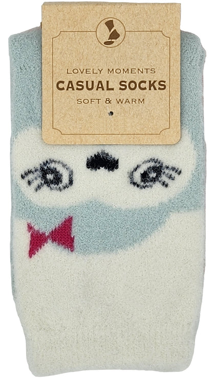 Damen Kuschel-Socken Tiergesichter 2 Paar (37732)